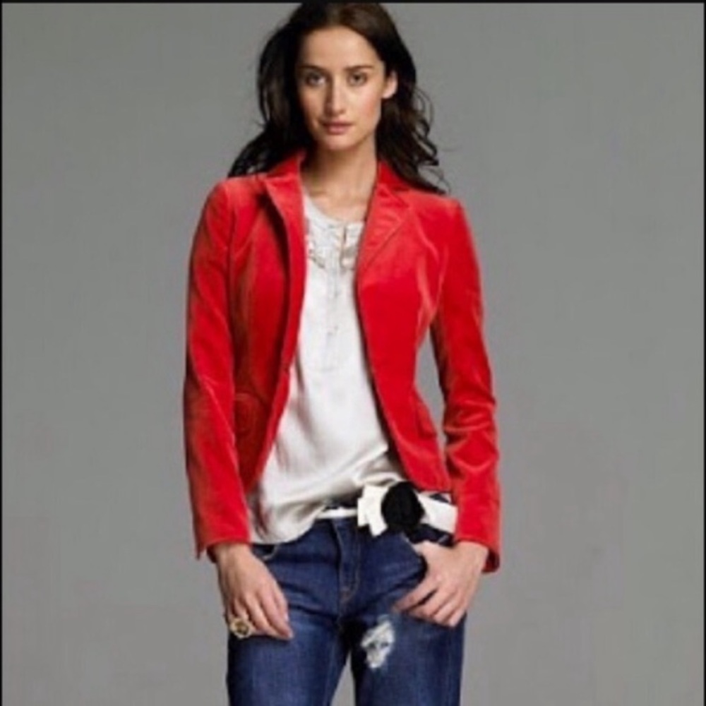 J. Crew Ecole Velvet Women's Blazer Size 10